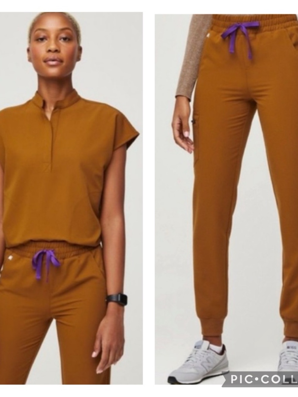 EUC Women's figs LE Rafaela Scrub Top and Zamora Jogger Pants in Atlantic Fall